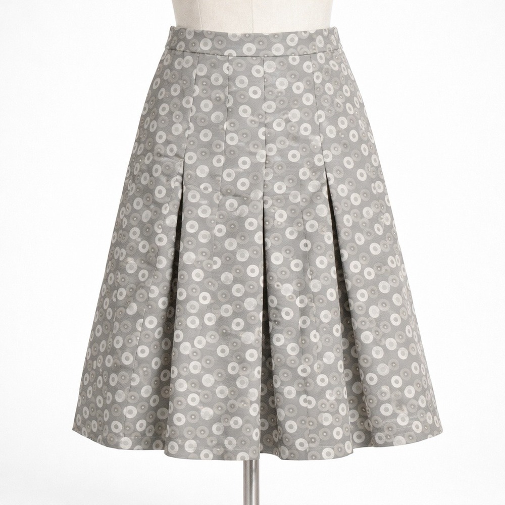 Vintage Elemente Clemente Pleated Midi Skirt Gray S Preppy Old Money Classic